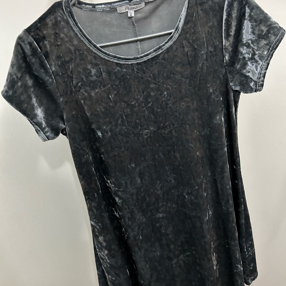 Grey Velvet Dress